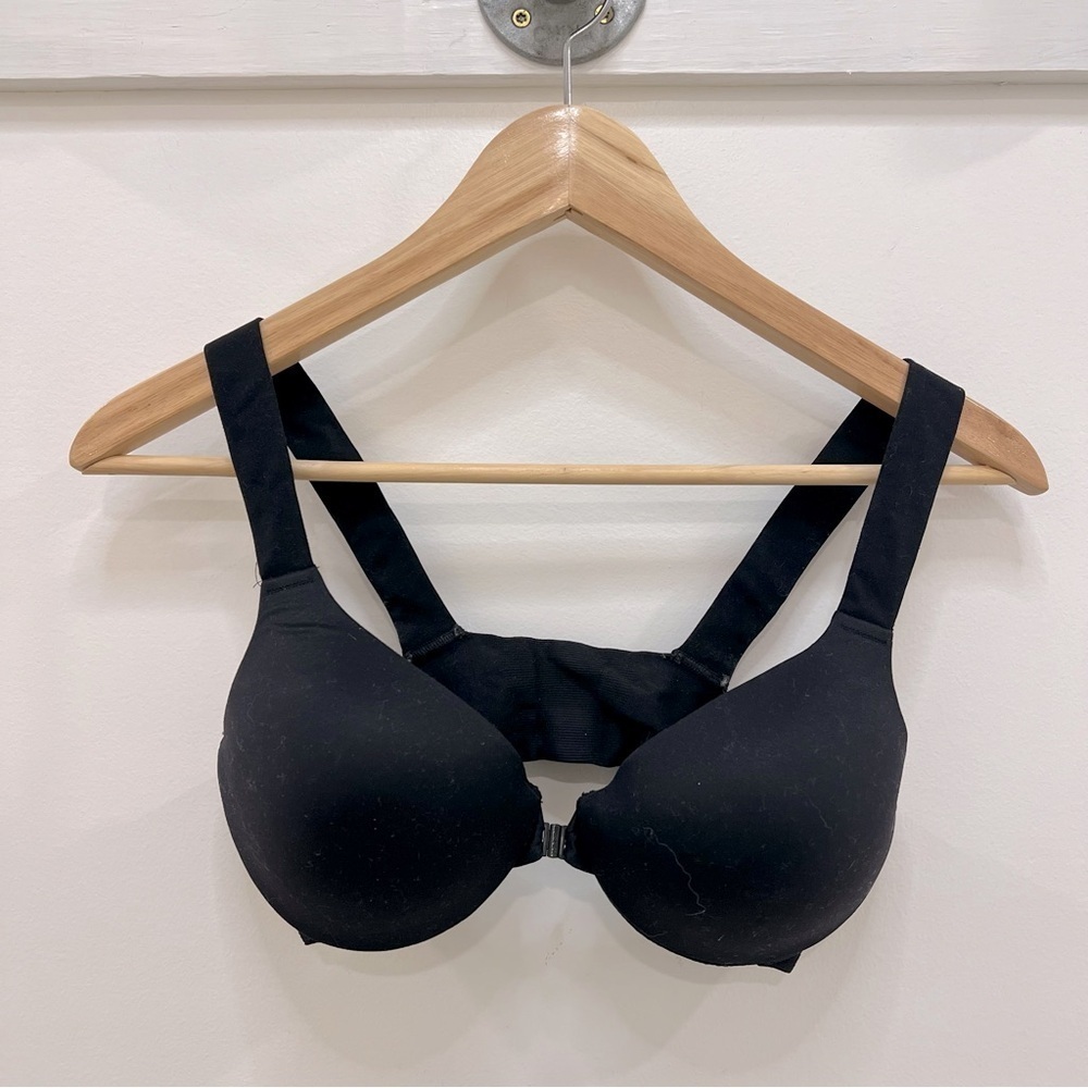 Spanx black front clasp underwire bra